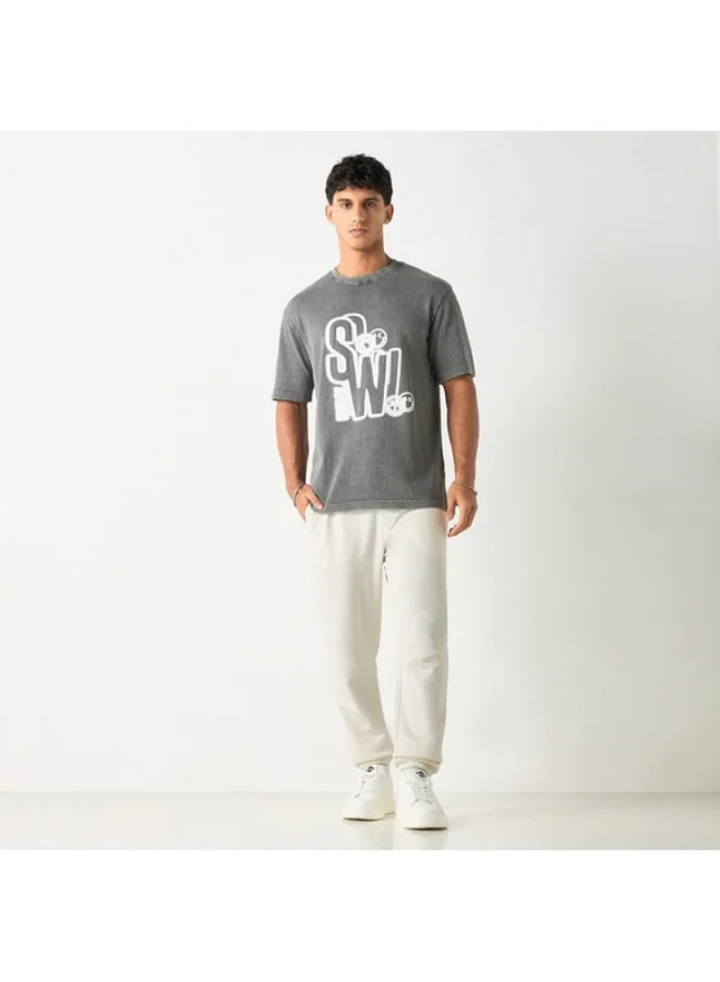 SP Characters SmileyWorld Print T-shirt with Short Sleeves