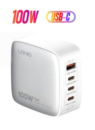 100W GaN Charger USB Port 3 Port Type C PD QC 3.0 Fast Wall Mains Power Delivery Adapter for Laptops, MacBook Pro/Air, Steam Deck, iPad, iPhone 16 Series, Samsung,Huawei, Oneplus,Xiaomi,Lenovo White - pzsku/ZE0C21D0E91B718919CE3Z/45/1741713134/6b36a4d7-e78c-4116-ad90-ec2cce522157