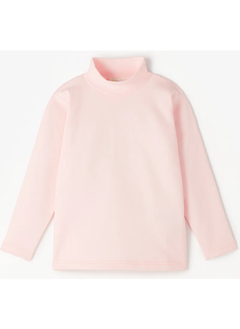 جون Raised Turtleneck Kids Basic T-Shirt