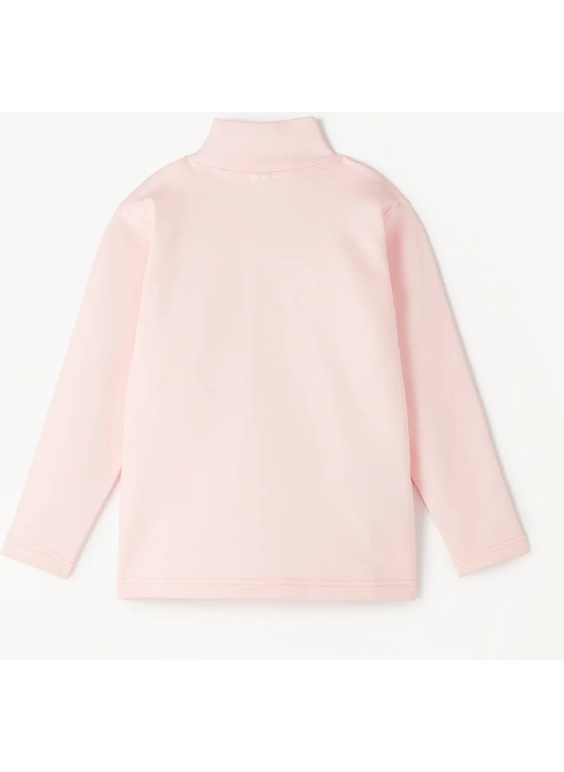 جون Raised Turtleneck Kids Basic T-Shirt