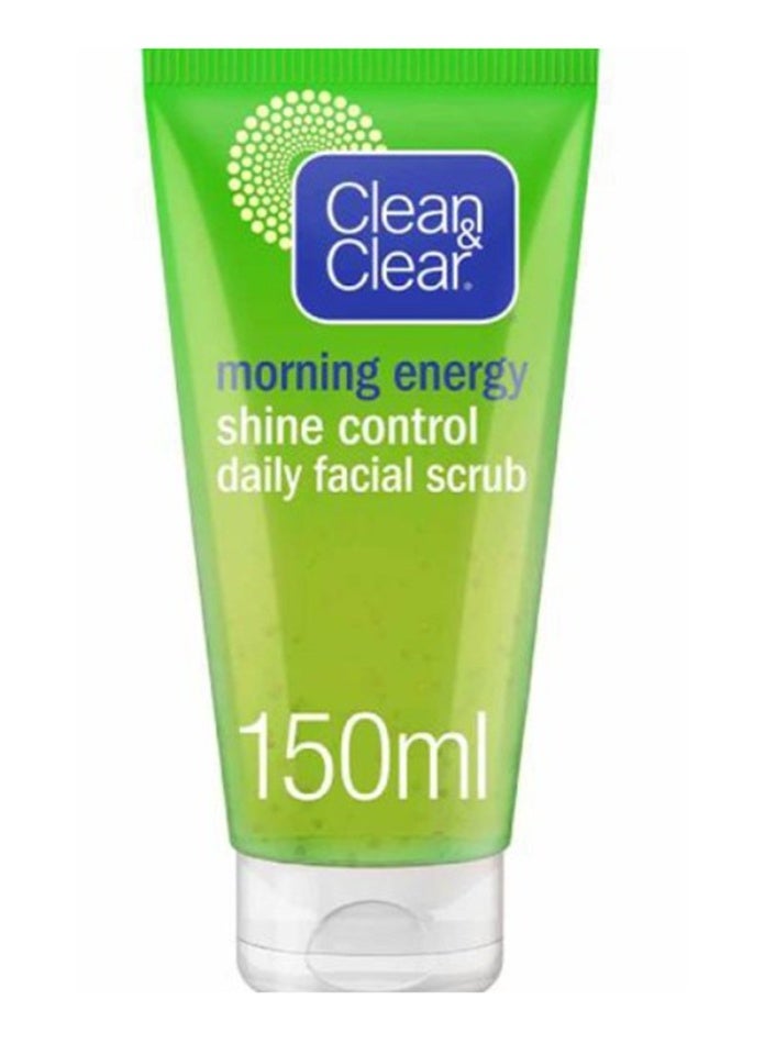 Clean & Clear Morning Energy Shine Control Daily Facial Scrub, 150ml - Image 1