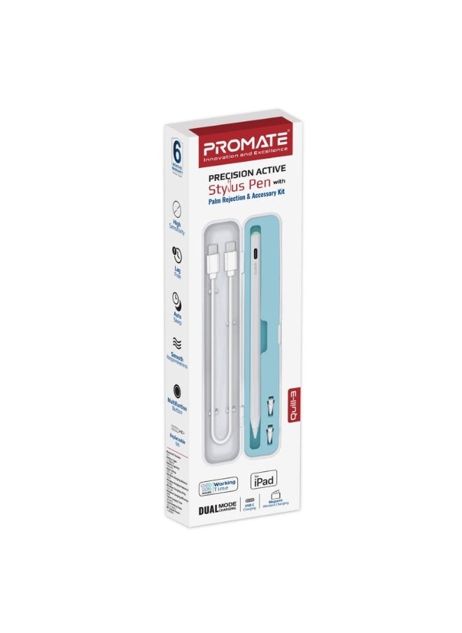 Promats Promate Quill-3 Precision Active Stylus Pen with Palm Rejection & Accessory Kit  - Image 3