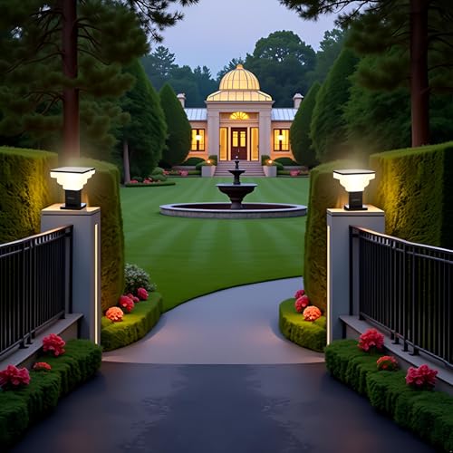 Lyse Decor Waterproof Gate Light for Main Gate Entrance, Outdoor Pillar Lamp, Gate Lamp for Garden & Boundaries Lights (Modern Design Stairs Shape, Pair of 2 Pieces) - Image 4