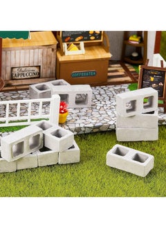 Civaner 50 Packs Miniature 112 Scale Mini Bricks Concrete Tiny Dollhouse Accessories for Garden Kitchen Landscaping Model Architect Buildings DIY Construction Office Desk Toys supplies  - Image 4