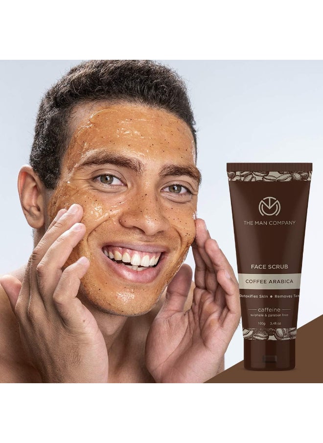 The Man Company - Tan Removal Coffee Face Scrub With Coffee Arabica And Aloe Vera 100 G - Image 1