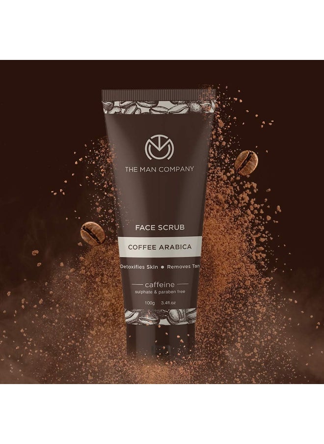 The Man Company - Tan Removal Coffee Face Scrub With Coffee Arabica And Aloe Vera 100 G - Image 1