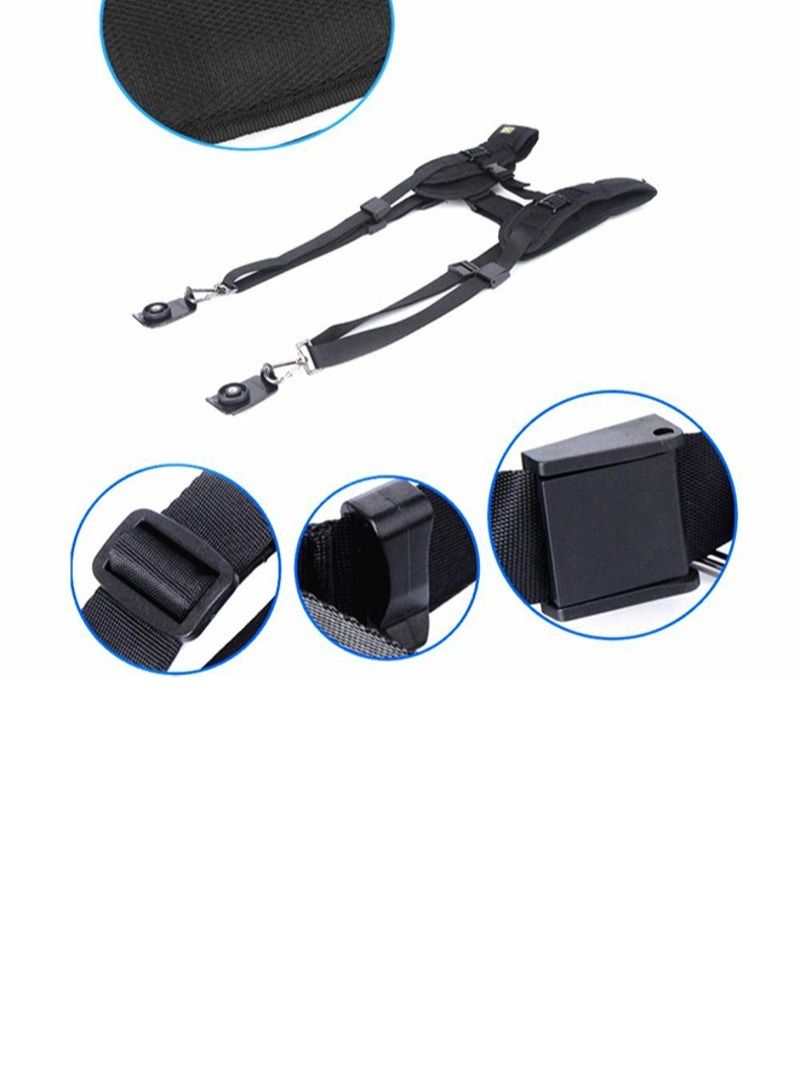 Dual Shoulder Quick Release Neck Belt Sling Strap For DSLR Cameras Black - Image 2