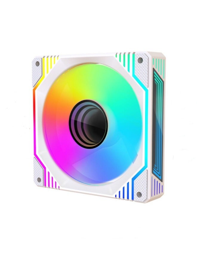 M MIAOYAN "New product can be spliced computer fan 12cm chassis fan ARGB divine light synchronized forward rotating mirror fan Brain case cooling air cooler" - Image 1