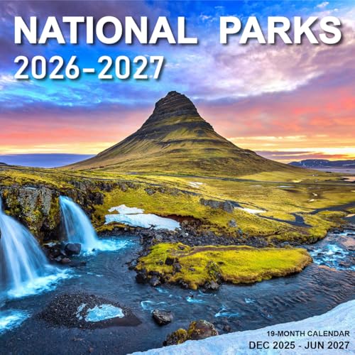 Tuun Fuplan Calendar 2026 - Wall Calendar from January 2026 to June 2027, 3 Languages(English,French,Spanish), 2026 Calendar with Holiday Marked, Premium Paper for Organizing, 12'' x 12'', National Park- A - Image 1