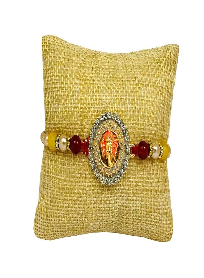Evisha 2 Pcs Om And Ganesh Rakhi For Brother | Rakhi Combo 116-118 | rakhi || rakhi set || rakhi for brother || rakhi for brother and bhabhi || rakhi combo || bhaiya bhabhi rakhi || rakhi gifts - Image 2