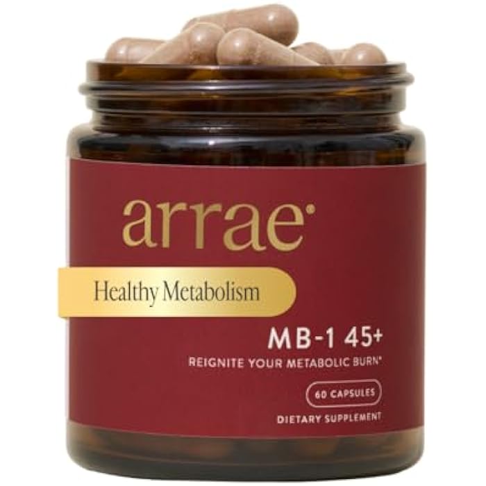 Arrae MB-1 45+, Natural Dietary Supplement, Control Appetite, Increase Energy, Support Healthy Metabolism, 60 Capsules - Image 1