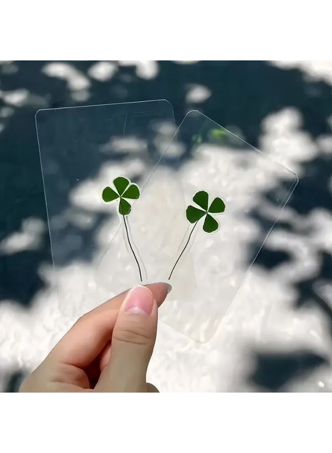 6 PCs Lucky Clover Postcards For Office Decoration Gift Bookmark Greeting Good Luck Wishes Holiday Gift - Image 1