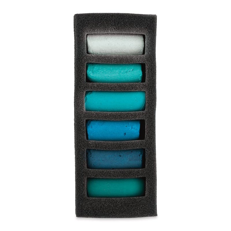 Sennelier ExtraSoft Half Pastel 6 Stick Set Set of 6 Emerald Sea