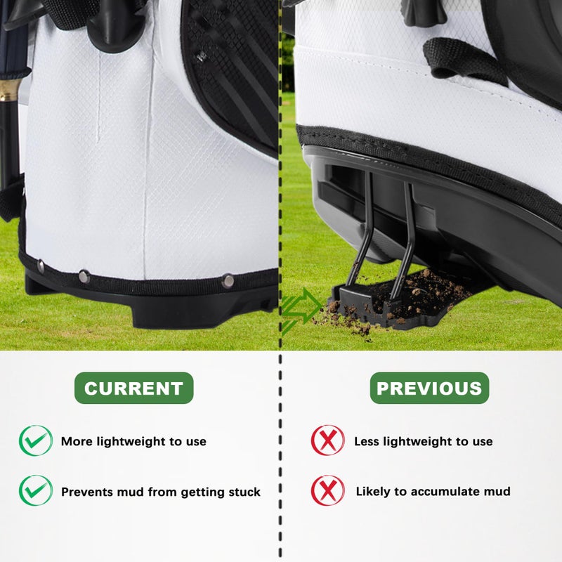 UNIHIMAL 8-Way Golf Stand Bag, Lightweight Walking Golf Bag with Full-Length Dividers, Cooler Pocket and Rain Hood, for Men Women, Black White - Image 4