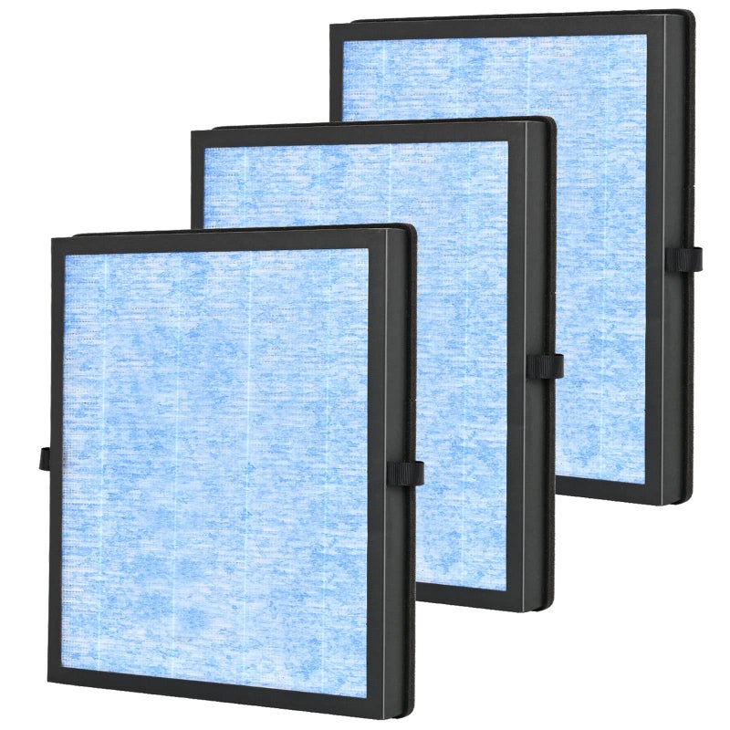 3 Pack MK04 Air Filter H13 Ture Filters Replacement for AROEVE MK04 MG04JH Air Purifier 3 Stages H13 Ture HEPA Filter Replacement Filter Compare to Part  MK04LX