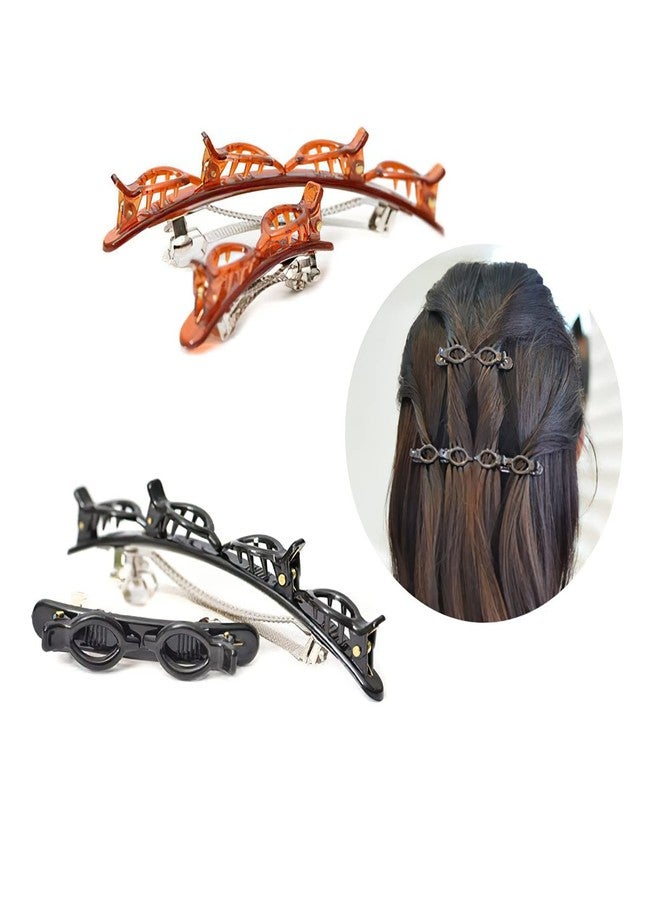 KaiLeQi 6PCS double bangs hairstyle hairpin headband for girls women Double Layer twist plait headband twister hair clip tools magic braided hairdressing hairpin Korean woven Fashion - Image 3