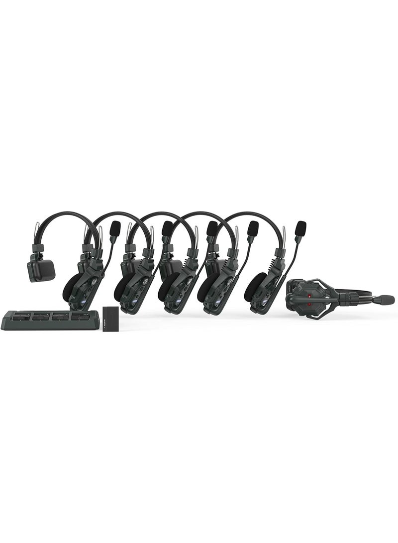 Hollyland Solidcom C1 Wireless Intercom System 6 Person Full Duplex Team Communication Single Ear Headset 1100ft Range With 1 Master And 5 Remote Headsets - Image 4