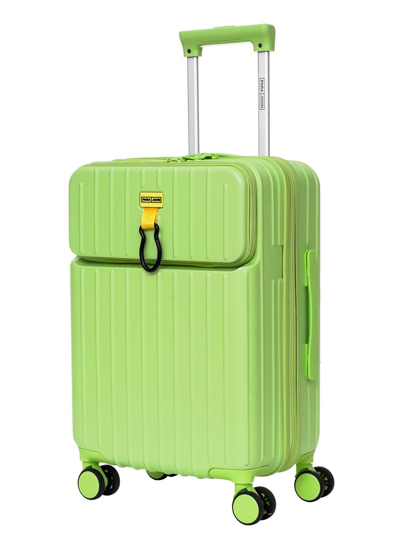 Parajohn VerDex Cabin Size 20 inches luggage with Premium Polycarbonate PC Material- 57 cms carrying 10kg|8 Wheels Hard Sided Trolley - Green - Image 1