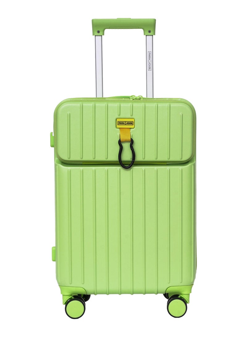 Parajohn VerDex Cabin Size 20 inches luggage with Premium Polycarbonate PC Material- 57 cms carrying 10kg|8 Wheels Hard Sided Trolley - Green - Image 2
