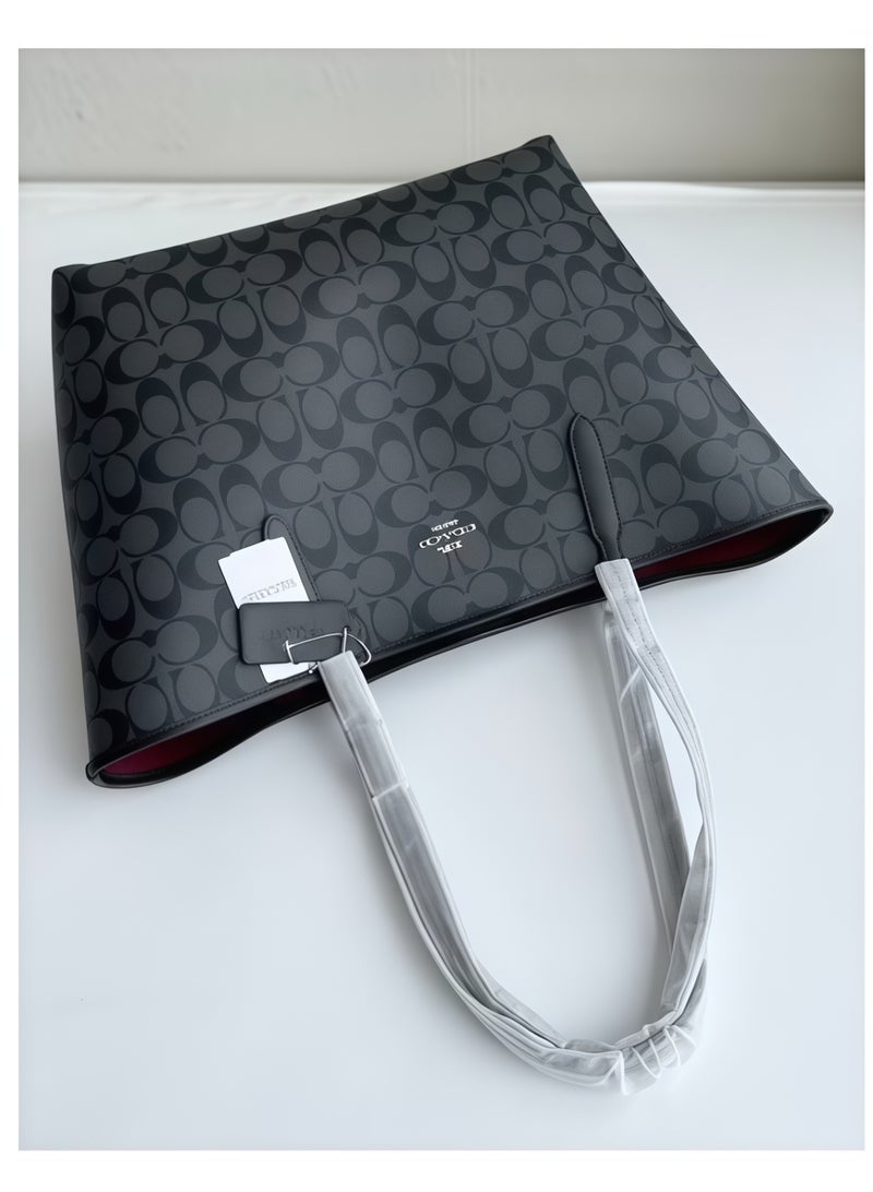 coachoutlet Coach City Tote Bag In Signature Canvas Women's Fashion Versatile Large Capacity Large Size Handheld Shoulder Bag Tote Bag - Image 2