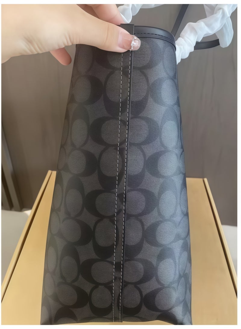 coachoutlet Coach City Tote Bag In Signature Canvas Women's Fashion Versatile Large Capacity Large Size Handheld Shoulder Bag Tote Bag - Image 5