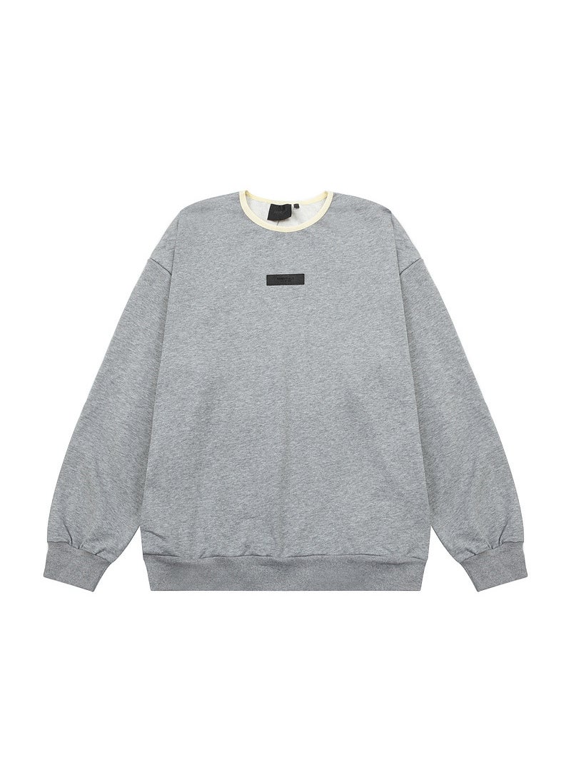 Generic - 2024 Autumn Winter FOG ESSENTIALS 3D Silicone Unisex Sweatshirt ZD2612 light wheat gray - Image 1