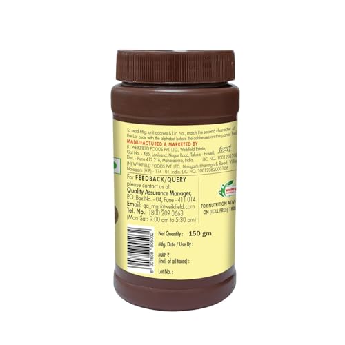 Weikfield Cocoa Powder | Low Fat Rich & Decadent Pure Cocoa Powder | Unsweetened Dark Cocoa for Baking, Desserts, Healthy Smoothies, Brownies, Hot Chocolate & Cakes | Reusable Poly Jar | 150g Jar - Image 2