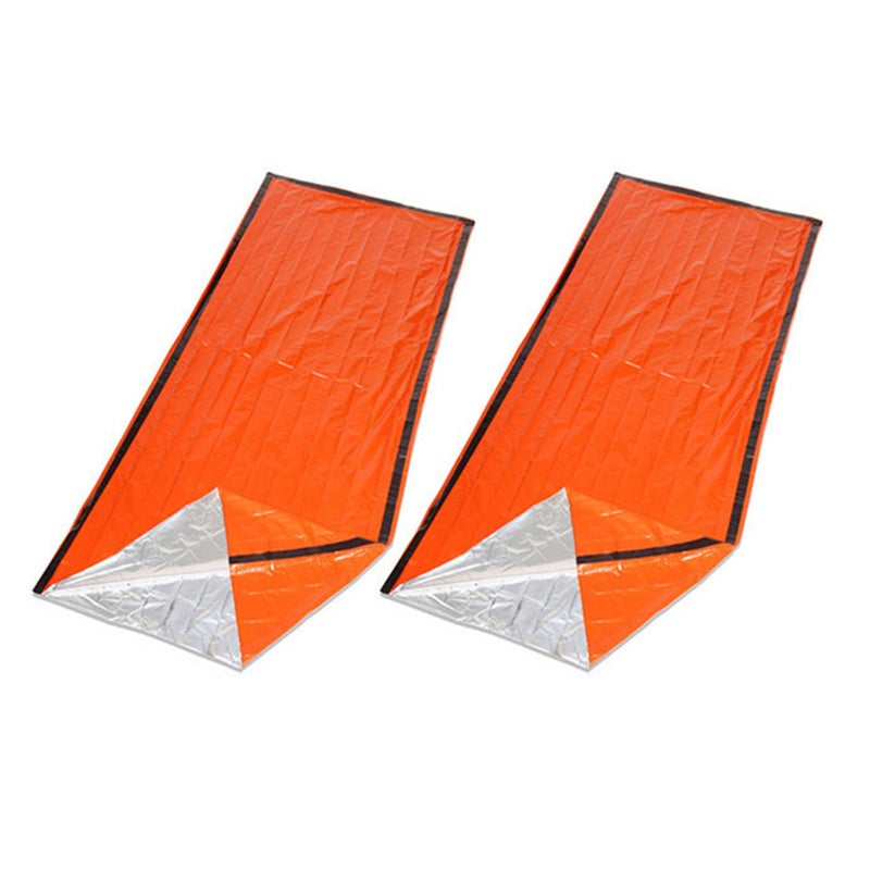 2PCS Reusable Emergency Sleeping Bag Survival Blanket Camping Tent Thermal Waterproof Outdoor Emergency Equipment - Image 1