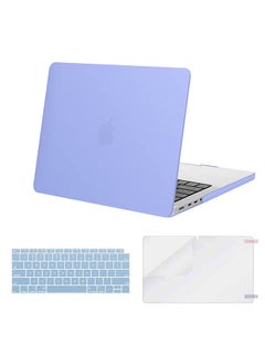 O Ozone Matte Case For MacBook Pro 14 inch A2442 2021 M1 Pro / M1 Max Chip and Touch ID Plastic Hard Shell Case and Keyboard Cover and Screen Protector - Tranquility Blue  - Image 1