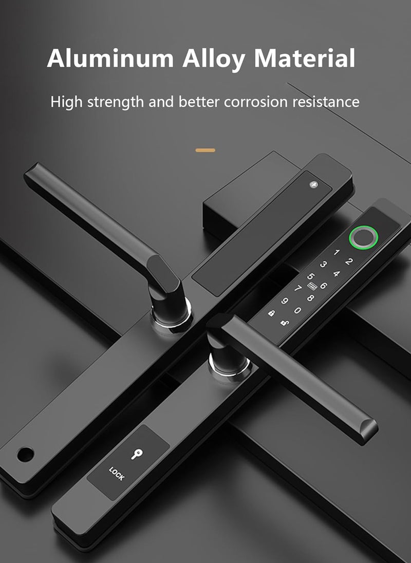 Sharpdo - Multifunctional Smart Electronic Password Lock Fingerprint/Tongtong App/Access Card/Password/Key/Temporary Password Virtual Password To Prevent Peeping 5-In-1 Unlocking Method (Requires 4 AA Batteries) - Image 1