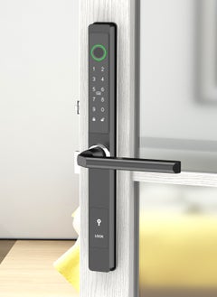 Sharpdo Multifunctional Smart Electronic Password Lock Fingerprint/Tongtong App/Access Card/Password/Key/Temporary Password Virtual Password To Prevent Peeping 5-In-1 Unlocking Method (Requires 4 AA Batteries)  - Image 3