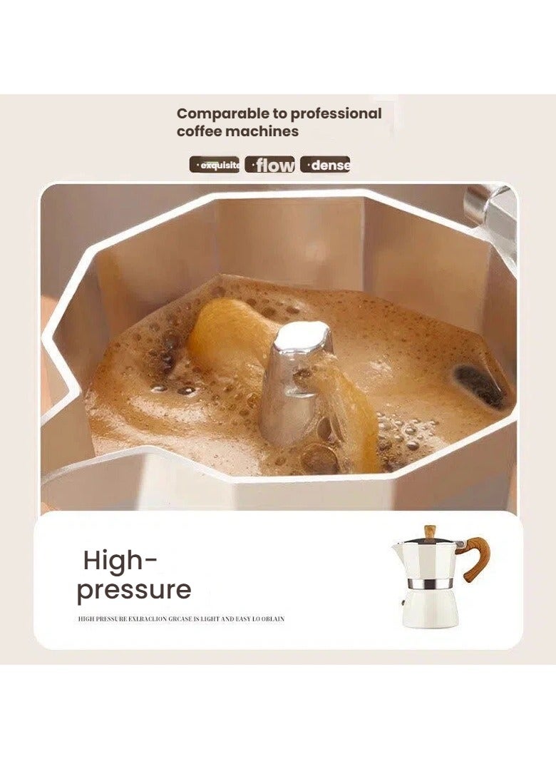 general Round-Bottom Single-Valve Moka Pot Hand-Drip Set Home Use Compact Espresso Maker 304 Stainless Steel Coffee Brewing Equipment - Image 2