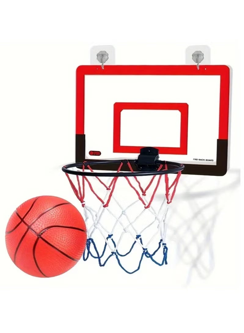 MIXDE Mini Basketball Hoop Set for Kids and Adults Door Room Basketball Hoop,Punch Hanging Type Mobile Mini Basketball Hoop for Door - Image 3