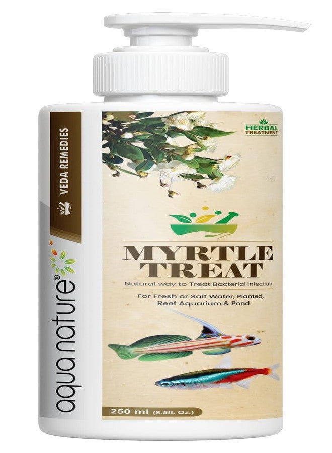 الطبيعة المائية AquaNature® Veda Remedies Myrtle Treat طريقة طبيعية لعلاج العدوى البكتيرية في أحواض المياه العذبة والمالحة والنباتية والشعاب المرجانية والبرك (250 مل) - Image 1