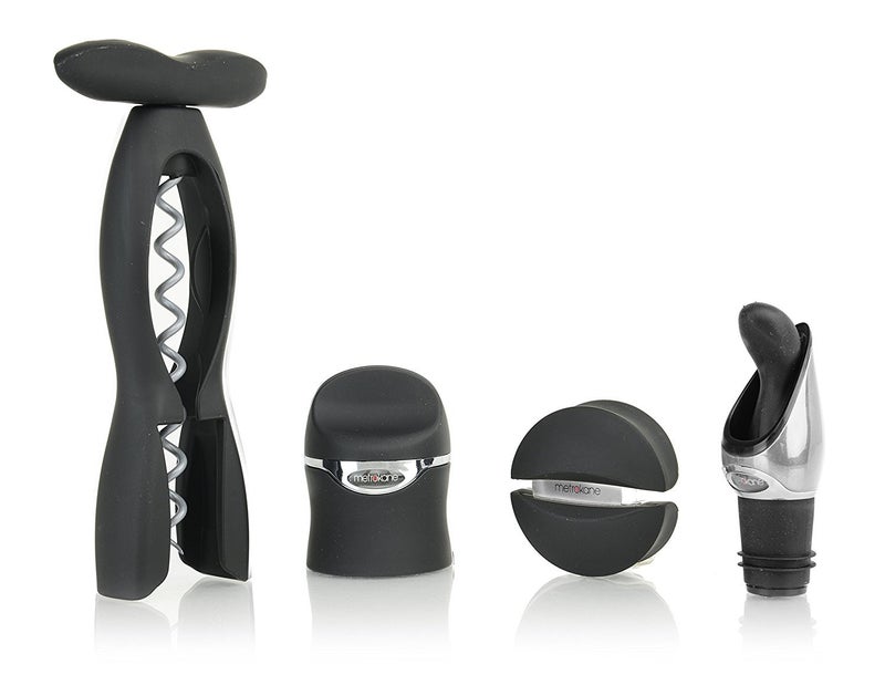 rabbit Rabbit 4 Piece Wine Tool Kit Velvet Black 
