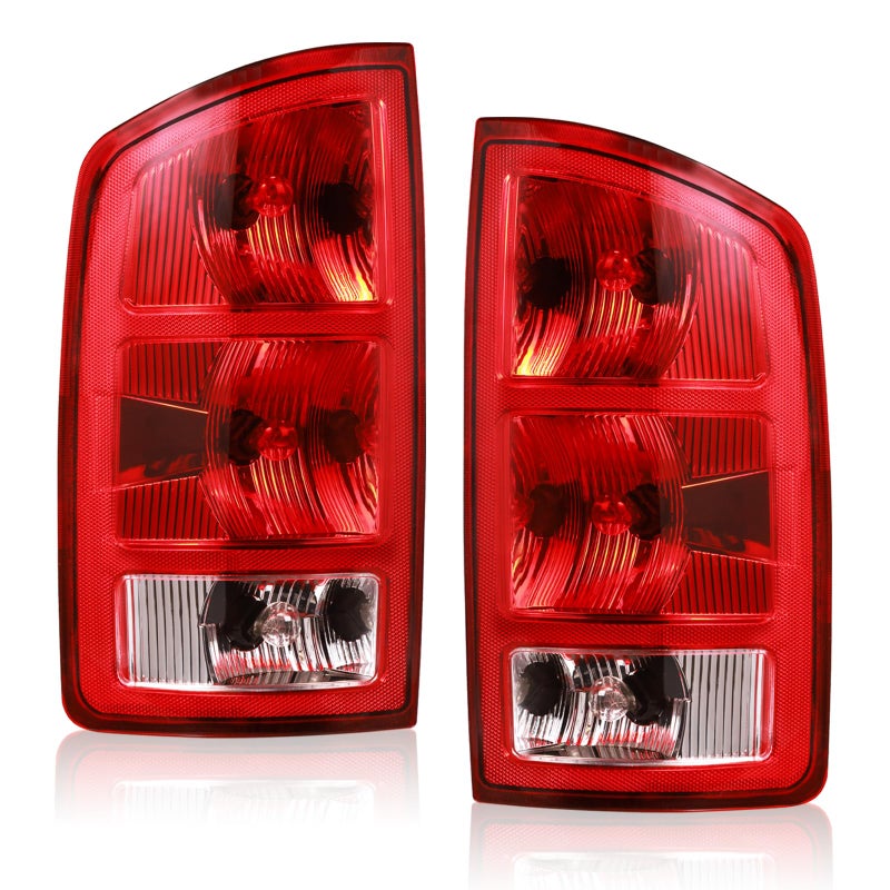 Boine Tail Light Compatible With 2002 2003 2004 2005 2006 Dodge Ram 1500 2500 3500 Rear Light Brake Lamps - Bulb and Harness Included Replaces CH2800147 CH2801147 - Image 1