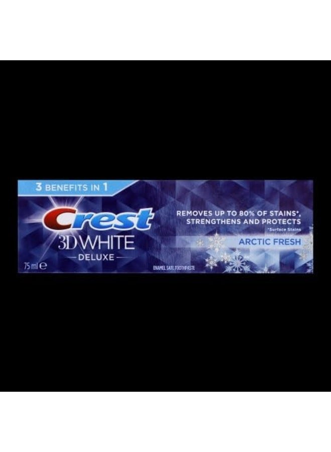 Crest 3D White Deluxe Arctic Fresh 3 Benefits in 1 for a Whiter Stronger and Protected Smile - Image 2