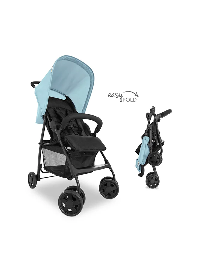 هوك Sport Pushchair, Blue Super Lightweight Travel Stroller (Only 5.9Kg), Compact And Foldable, Lay Flat, With Raincover