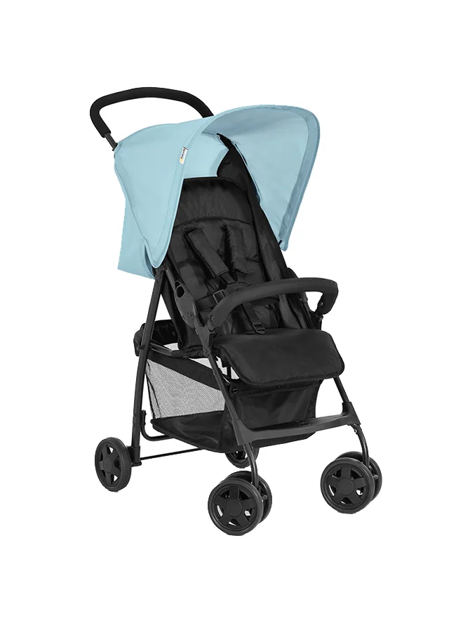 hauck Sport Pushchair, Blue Super Lightweight Travel Stroller (Only 5.9Kg), Compact And Foldable, Lay Flat, With Raincover