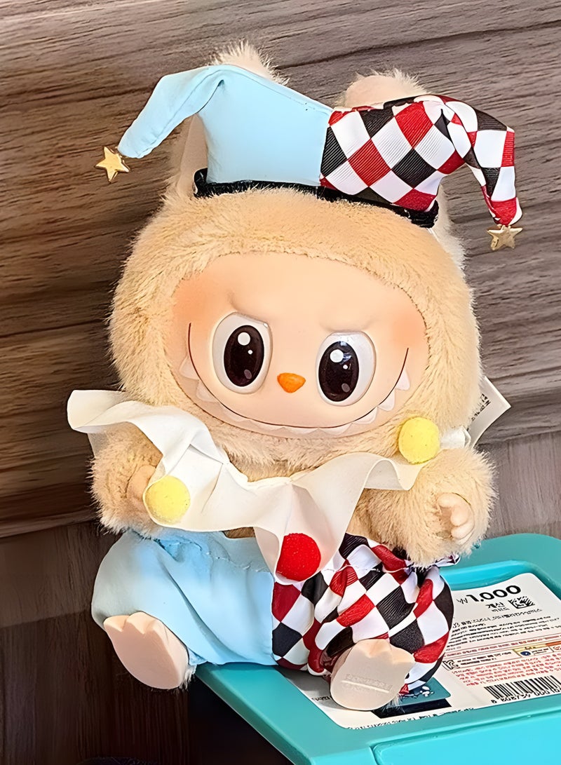 ملابس لابوبو - زي لابوبو، زي مهرج لدمي لابوبو، ملابس دمى 17 سم مناسبة لملحقات دمى لابوبو