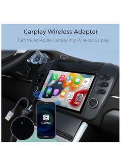 Generic CarPlay Wireless Adapter for iPhone, 2024 Upgrade, Wi-Fi 5GHz Apple CarPlay Wireless Adaptor, Compatible with All Wired Apple CarPlay Cars, USB-A & USB-C Support, Premium Metallic Design  - Image 3