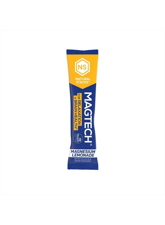 Natural Stacks Natural Stacks MagTech Magnesium Supplement Lemonade Drink Powder - Magtein Magnesium L-Threonate for Memory - Glycinate for Sleep- Taurate for Cramps - 100% Chelated Magnesium - 20 Servings  - Image 5