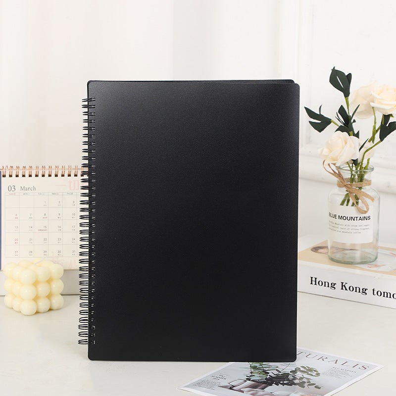 Coil Music Score Folder, Colorful Piano Sheet Music Folder, A4 Transparent Insert Pages, Editable Sheet Music Folder, Loose-Leaf Document Binder - Image 1