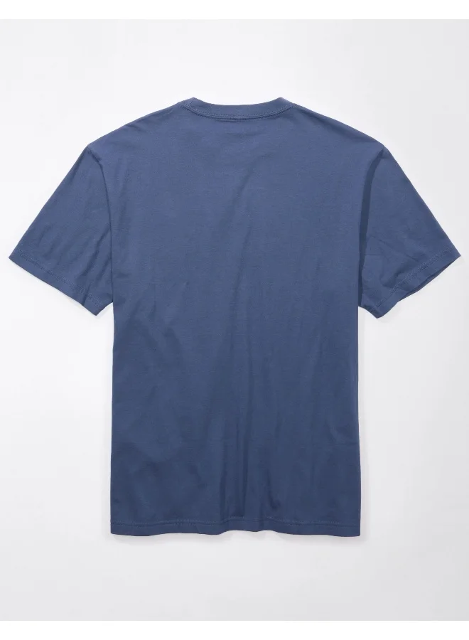 American Eagle Embroidered Graphic Crew Neck T-Shirt