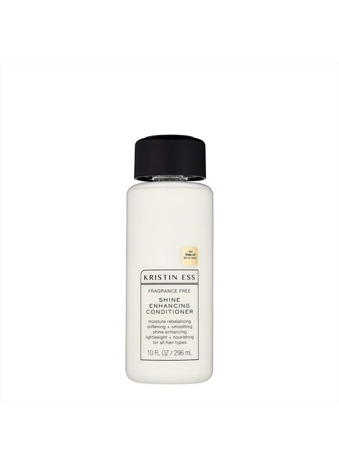 Kristin Ess Hair Fragrance Free Shine Enhancing Conditioner for Moisture, Hydration + Shine, Vegan, Paraben, Sulfate, Phthalate and Silicone Free, Gluten Free, 10 fl. oz.  - Image 1