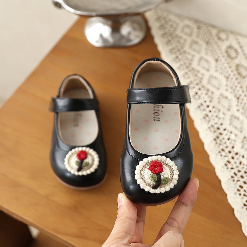 Flower Baby Shoes for Girls 2026 Spring and Autumn New Soft-Soled Toddler Shoes for Infants Two Years Old Princess Shoes with Soft Soles - Image 1