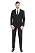 P&L PL Mens Suit Classic Fit Blazer Jacket Tux Vest  Flat Pants Black 2 Pcs 54 Long  48 Waist - Image 2