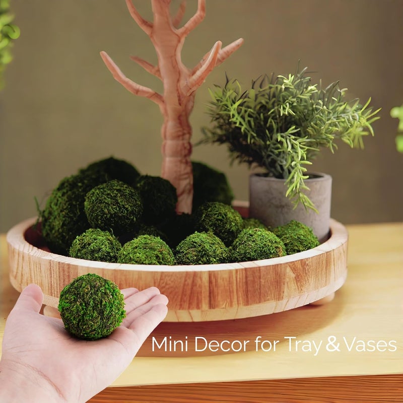 BYHER Natural Green Moss Decorative Ball,Handmade (2"-Set of 12) - Image 2