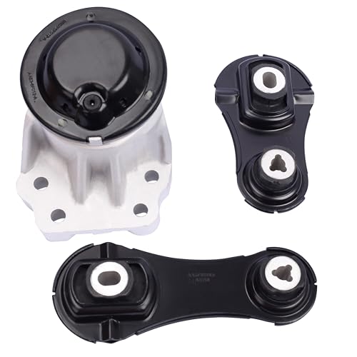 loongrie Engine Motor Transmission Mount Kit Compatible with 20102019 Flex Taurus Lincoln MKT 35L Turbocharged engine 20102016 Lincoln MKS 35L Turbocharged engineReplace OE A5771 A5568 A5569 Set of 3 - Image 1