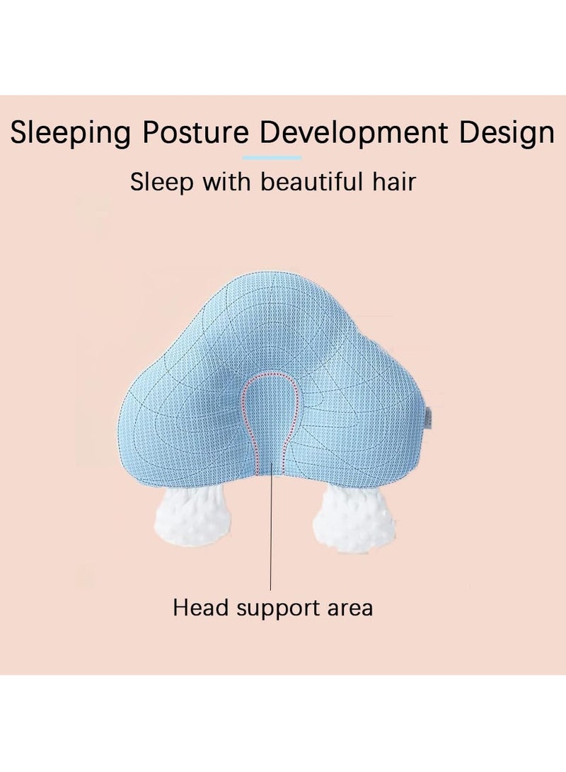 KYD Baby Head Shaping Pillow, Soft and Breathable Baby Anti-Startle Pillow for Sleeping, Adjustable Correcting Baby Head Deviation Pillow, Detachable for Winter And Summer Dual-Use,for 0-36 Months Infant - Image 4